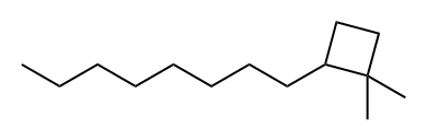 1,1-二甲基-2-辛基环丁烷, 62338-30-1, 结构式