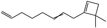 3,3-Dimethyl-2-(2,7-octadienyl)-1-cyclobutene,62338-42-5,结构式