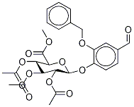 2-Benzyloxy-4-benzaldehyde β-D-Glucopyranosiduronic Acid Methyl Ester 2,3,4-Triacetate Struktur