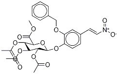 2-Benzyloxy-4-(2-nitroethenyl)phenyl β-D-Glucopyranosiduronic Acid Methyl Ester 2,3,4-Triacetate Struktur