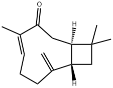 (1R,4E,9S)-4,11,11-Trimethyl-8-methylenebicyclo[7.2.0]undec-4-en-3-one 结构式