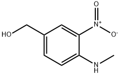 (4-(甲基氨基)-3-硝基苯基)甲醇 结构式