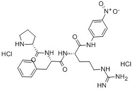 H-D-PRO-PHE-ARG-PNA · 2 HCL, 62354-56-7, 结构式