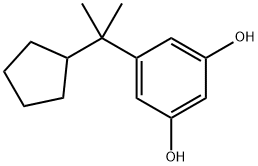 1,3-Benzenediol, 5-(1-cyclopentyl-1-methylethyl)- (9CI) Struktur