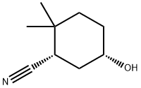 Cyclohexanecarbonitrile, 5-hydroxy-2,2-dimethyl-, (1S,5S)- (9CI) Structure