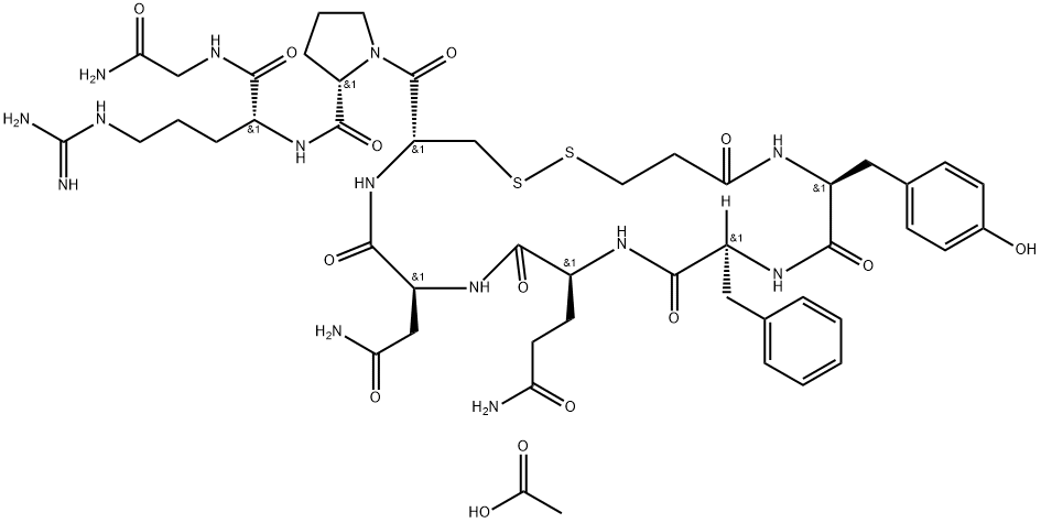 デスモプレシン酢酸塩水和物 化学構造式