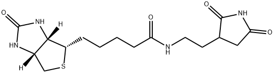 1H-Thieno[3,4-d]iMidazole-4-pentanaMide, N-[2-(2,5-dioxo-3-pyrrolidinyl)ethyl]hexahydro-2-oxo-, (3aS,4S,6aR)- 结构式