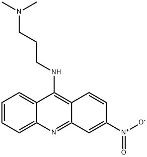 N,N-ジメチル-N'-(3-ニトロアクリジン-9-イル)-1,3-プロパンジアミン 化学構造式