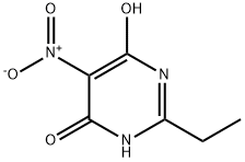 2-乙基-6-羟基-5-硝基嘧啶-4(3H)-酮, 6237-99-6, 结构式