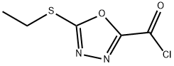 1,3,4-Oxadiazole-2-carbonylchloride,5-(ethylthio)-(9CI) Struktur
