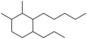 1,2-Dimethyl-3-pentyl-4-propylcyclohexane 结构式