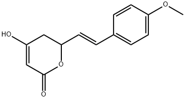 (E)-5,6-Dihydro-4-hydroxy-6-[2-(4-Methoxyphenyl)ethenyl]-2H-pyran-2-one, 62378-65-8, 结构式