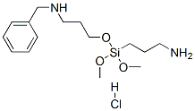 (2-N-ベンジルアミノエチル)-3-アミノプロピルトリメトキシシラン, 塩酸塩,50% IN METHANOL 化学構造式