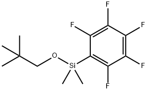 Dimethyl(2,3,4,5,6-pentafluorophenyl)silyl neopentyl ether Struktur