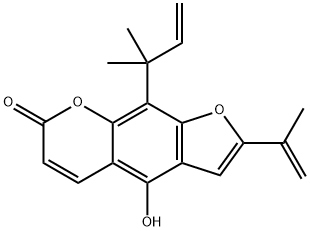 9-(1,1-Dimethyl-2-propenyl)-4-hydroxy-2-(1-methylethenyl)-7H-furo[3,2-g][1]benzopyran-7-one Structure