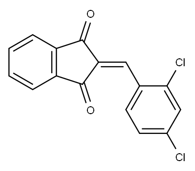 2-(2,4-DICHLOROBENZYLIDENE)-1H-INDENE-1,3(2H)-DIONE Struktur
