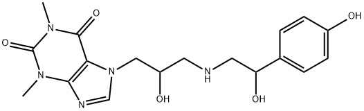 7-[2-Hydroxy-3-[[2-hydroxy-2-(p-hydroxyphenyl)ethyl]amino]propyl]-1,3-dimethyl-1H-purine-2,6(3H,7H)-dione Structure