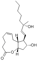 (5Z,13E,15S)-15-Methyl-9α,11α,15-trihydroxyprosta-5,13-dien-1-oic acid 1,9-lactone Struktur