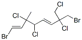 1-Bromo-7-(bromomethyl)-3,4,7,8-tetrachloro-3-methylocta-1,5-diene Struktur