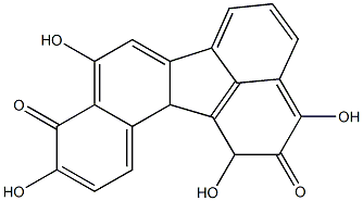 2,4,7,9-Tetrahydroxybenzo[j]fluoranthene-3,8-dione 结构式