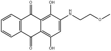 1,4-dihydroxy-2-[(2-methoxyethyl)amino]anthraquinone 结构式
