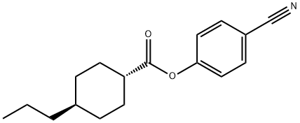 p-cyanophenyl trans-4-propylcyclohexanecarboxylate Struktur