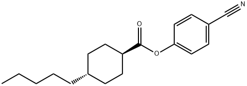 p-cyanophenyl trans-4-pentylcyclohexanecarboxylate Struktur