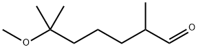 6-メトキシ-2,6-ジメチルヘプタナール 化学構造式