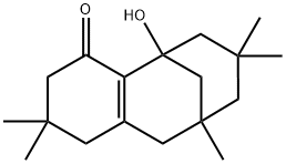 2,3,5,6,7,8,9,10-Octahydro-5-hydroxy-2,2,7,7,9-pentamethyl-5,9-methanobenzocycloocten-4(1H)-one 结构式