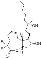 (5Z,13E,15S)-2,2-Difluoro-9α,11α,15-trihydroxy-15-methylprosta-5,13-dien-1-oic acid 1,9-lactone Struktur