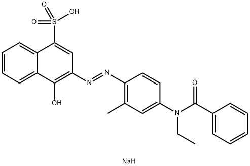 sodium 3-[[4-(benzoylethylamino)-2-methylphenyl]azo]-4-hydroxynaphthalene-1-sulphonate  Structure