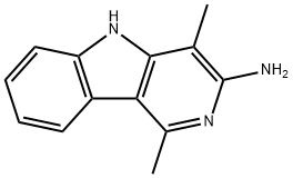 1,4-ジメチル-γ-カルボリン-3-アミン 化学構造式