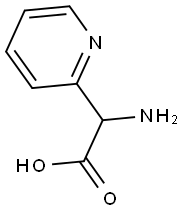 2-氨基-2-(2-吡啶基)乙酸, 62451-88-1, 结构式