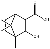 3-hydroxy-4,7,7-trimethylbicyclo[2.2.1]heptane-2-carboxylic acid, 6246-41-9, 结构式