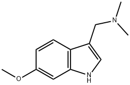 6-甲氧基-3二甲胺基甲基吲哚,62467-65-6,结构式