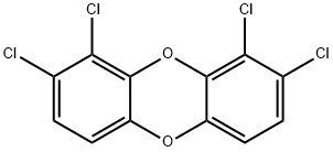 1,2,8,9-テトラクロロジベンゾ-p-ジオキシン 化学構造式