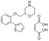 2-[[2-(2-テニル)フェノキシ]メチル]モルホリン·マレイン酸 化学構造式