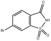 6-溴-1,2-苯异噻唑-3(2H)-酮 1,1-二氧化物, 62473-92-1, 结构式