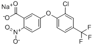 5-(2-Chloro-4-(trifluoro-methyl)phenoxy)-2-nitro-benzoic acid sodium salt Struktur