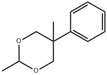 2,5-ジメチル-5-フェニル-1,3-ジオキサン 化学構造式