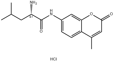 L-亮氨酰7-氨基-4-甲基香豆素盐酸盐 结构式