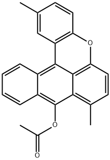 2,8-ジメチルナフト[3,2,1-kl]キサンテン-9-オールアセタート 化学構造式