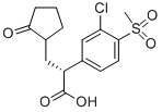 (R)-2-(3-CHLORO-4-METHANESULFONYLPHENYL)-3-(2-OXOCYCLOPENTYL)PROPIONIC ACID Struktur