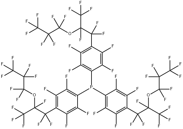 TRIS{4-[PERFLUORO(2-METHYL-3-OXAHEXYL)]PHENYL}PHOSPHINE 结构式