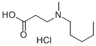 3-(N-甲基正戊胺基)丙酸盐酸盐, 625120-81-2, 结构式