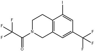 Isoquinoline, 1,2,3,4-tetrahydro-5-iodo-2-(trifluoroacetyl)-7-(trifluoroMethyl)- 结构式