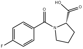 N-(4-氟苯甲酰基)-L-脯氨酸 结构式