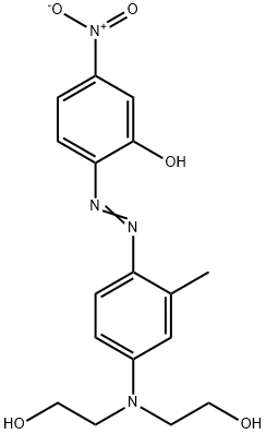 2-[[4-[ビス(2-ヒドロキシエチル)アミノ]-2-メチルフェニル]アゾ]-5-ニトロフェノール 化学構造式