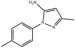 5-アミノ-3-メチル-1-p-トリルピラゾール 化学構造式