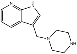 1H-Pyrrolo[2,3-b]pyridine, 3-(1-piperazinylmethyl)- Struktur
